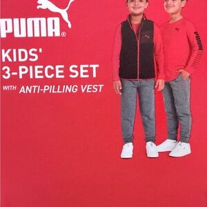 Puma Kids' Red and Black 3-Piece Outfit 2T